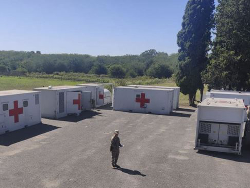 El Ejército monta hospital en Campo de Mayo